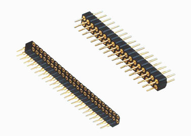 Matériel en laiton de contact de femelle d'IMMERSION de connecteurs de carte PCB de Pin de l'en-tête 2.0mm rangée ronde masculine de lancement de double