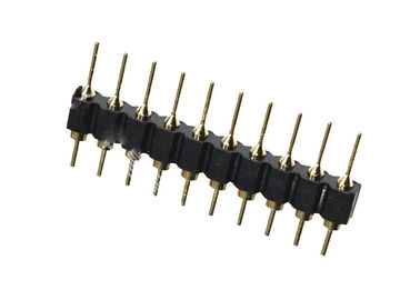 2.54mm par la rangée simple d'en-tête de Pin de trou type 10 connecteur mâle d'IMMERSION de 180 degrés