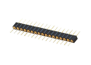 2.54mm par la rangée simple d'en-tête de Pin de trou type 10 connecteur mâle d'IMMERSION de 180 degrés