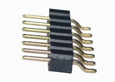 Bâti vertical SMT de Pin d'en-tête de la rangée simple masculine ronde horizontale 6 de connecteur