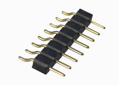 Bâti vertical SMT de Pin d'en-tête de la rangée simple masculine ronde horizontale 6 de connecteur
