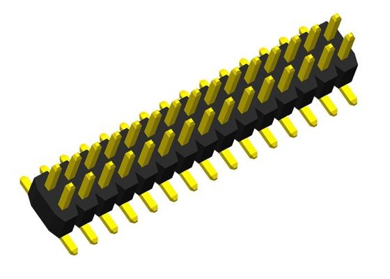 Double 22H Pin Header Connector de la rangée 2x de PA6T 1.0mm
