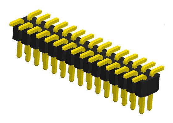 Double 22H Pin Header Connector de la rangée 2x de PA6T 1.0mm