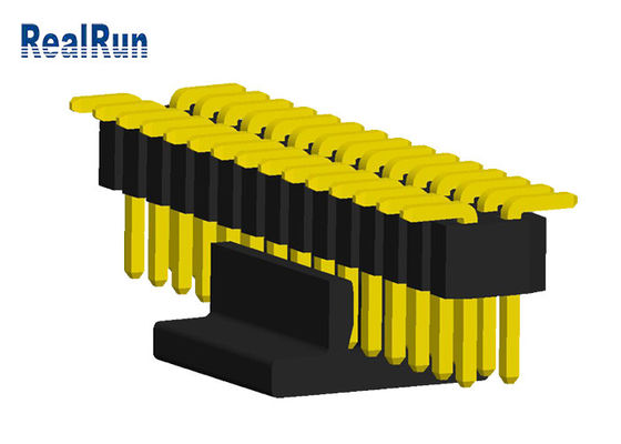 Rangée Pin Header du lancement PA6T UL94V-0 de SMT 0.75A 1.0mm double