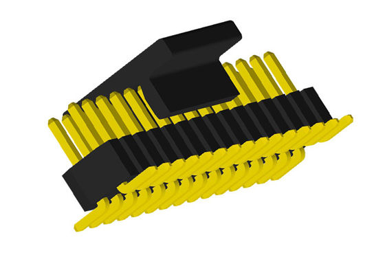 Rangée Pin Header du lancement PA6T UL94V-0 de SMT 0.75A 1.0mm double