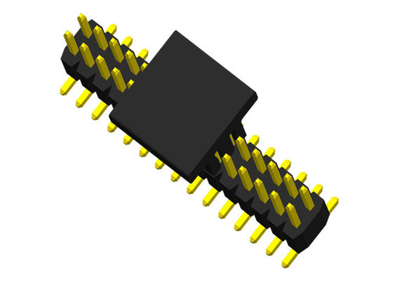 Rangée Pin Header du lancement PA6T UL94V-0 de SMT 0.75A 1.0mm double