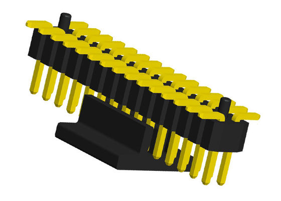 40 en-tête masculin de double rangée du lancement PA6T 0.75A de la borne 1.0mm