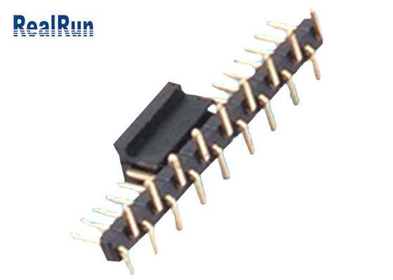 Connecteur masculin UL94V-0 d'en-tête de verticale simple de la rangée 18P PA6T 1.27mm