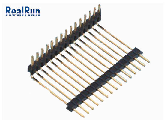 90 taille Pin Header Connector PA6T 500VAC du degré 1.27mm