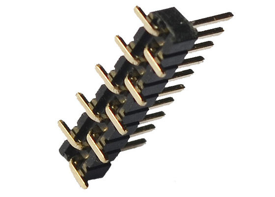 10pin connecteur masculin simple d'en-tête de la rangée 500VAC PA6T SMD