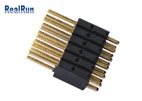 Taille Pin Header Connector de la rangée 1.27mm d'isolateur de PA9T double