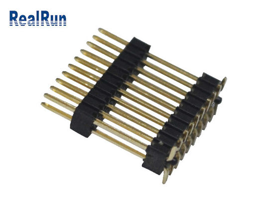 20H SMD Pin Header de l'UL 94V-0 2.0mm de placage à l'or
