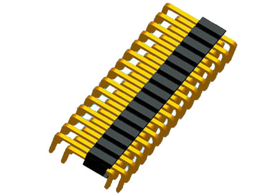 Type lancement d'U de Pin Header 1.27mm de rangée de double de PA6T 80P