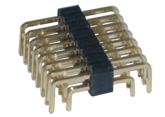 Type lancement d'U de Pin Header 1.27mm de rangée de double de PA6T 80P