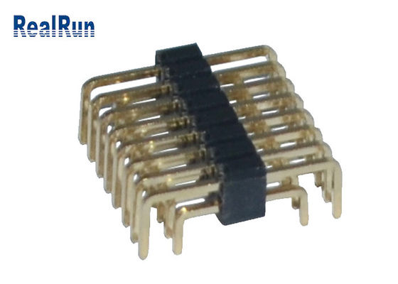 Type lancement d'U de Pin Header 1.27mm de rangée de double de PA6T 80P