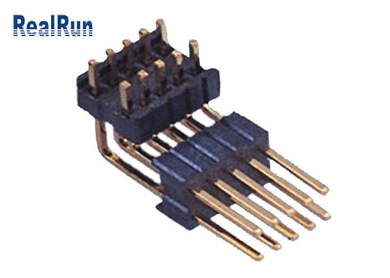 Double lancement à angle droit de Pin Header 1.27mm de rangée de 500VAC 40P