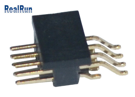 1.27mm SMT à angle droit PA6T Pin Header plaqué par or 500VAC
