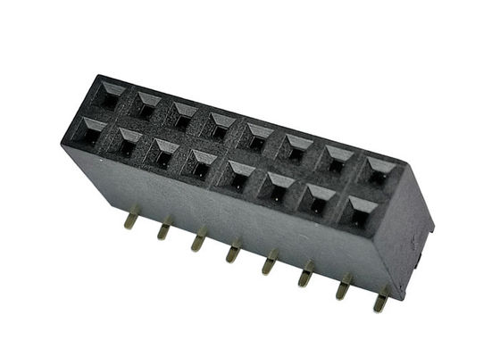 En-tête femelle de SMT de double de la rangée 2.54mm de PA9T taille du lancement 8.5mm