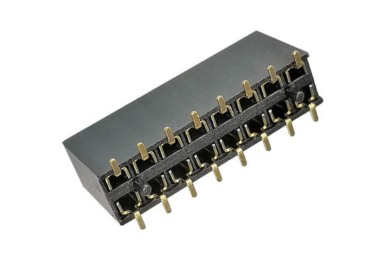 En-tête femelle de SMT de double de la rangée 2.54mm de PA9T taille du lancement 8.5mm