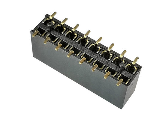 En-tête femelle de SMT de double de la rangée 2.54mm de PA9T taille du lancement 8.5mm