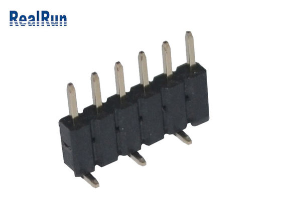 Rangée simple Pin Header 6pin Tin Plating du lancement PA6T de SMT 2.0mm