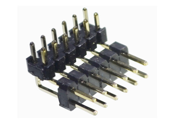 Lancement à angle droit en plastique 2A de PBT PA6T Pin Header 2.0mm