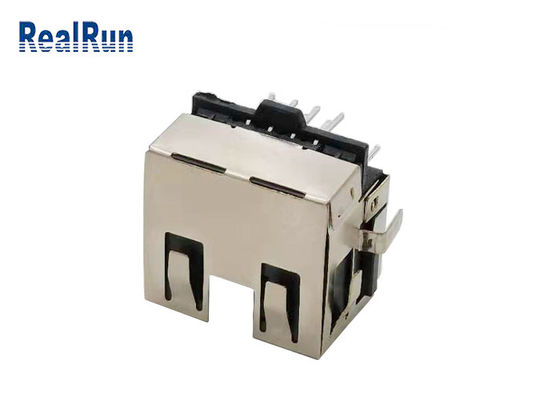 Connecteur du bronze de phosphore de LCP UL94V-0 RJ45 Jack 500VAC avec le bouclier