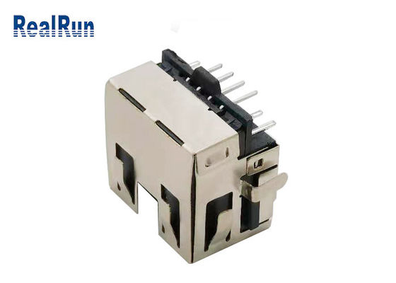 Connecteur du bronze de phosphore de LCP UL94V-0 RJ45 Jack 500VAC avec le bouclier
