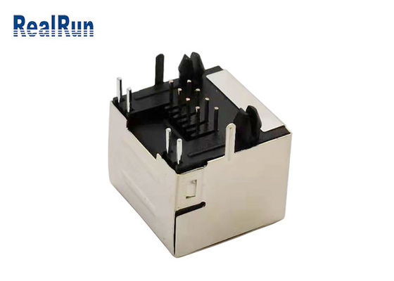 Connecteur RJ45 PBT femelle modulaire de PA46 8P8C avec le bouclier en métal