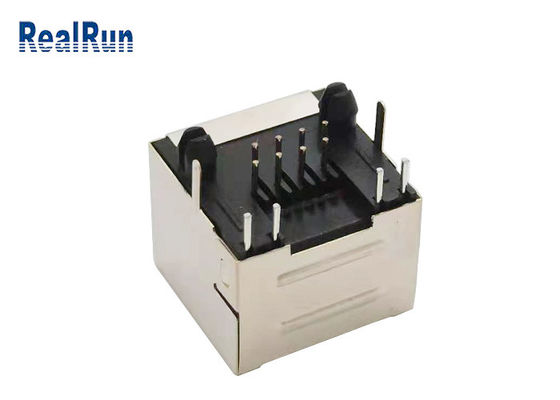 Connecteur RJ45 PBT femelle modulaire de PA46 8P8C avec le bouclier en métal
