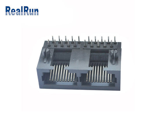 Connecteur femelle modulaire de carte PCB Jack PBT Rj45 de droite de 10P10C RJ45