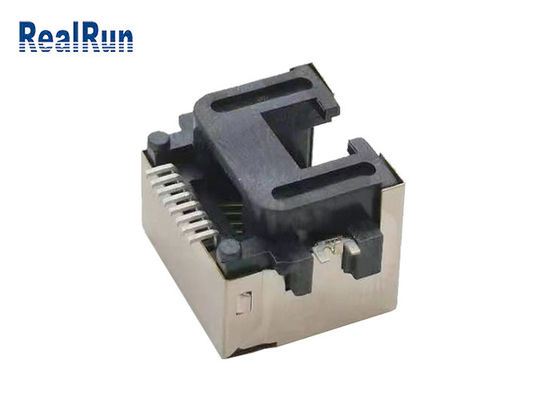 Prise LCP UL94V-0 de connecteur de Shell 1000VAC SMT 8pin Rj45 en métal