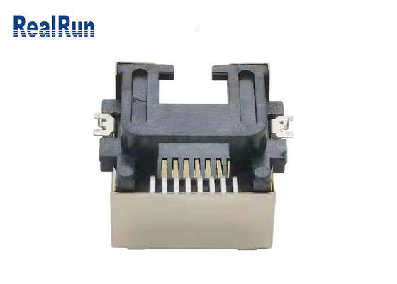 Prise LCP UL94V-0 de connecteur de Shell 1000VAC SMT 8pin Rj45 en métal