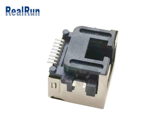 Prise LCP UL94V-0 de connecteur de Shell 1000VAC SMT 8pin Rj45 en métal