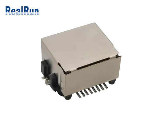 Prise LCP UL94V-0 de connecteur de Shell 1000VAC SMT 8pin Rj45 en métal