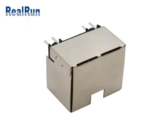 Alliage de cuivre gauche de connecteur de carte PCB de PA46 1 Rj45 Jack modulaire RJ45
