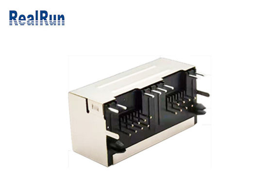 Le GV de Jack modulaire de connecteur de la carte PCB 8P8C RJ45 avec la LED a protégé