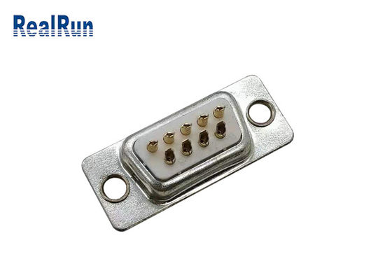 L'or droit de connecteur masculin de sous-marin de la soudure D du DB 9P 180° a plaqué PBT