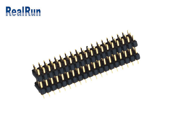 Connecteur d'en-tête d'IMMERSION de Pin Header Dual Plastic de mâle de lancement d'UL94V-0 2.54mm