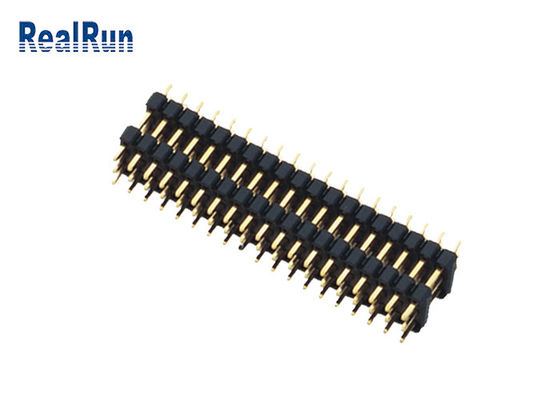 Connecteur d'en-tête d'IMMERSION de Pin Header Dual Plastic de mâle de lancement d'UL94V-0 2.54mm