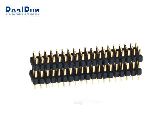 Connecteur d'en-tête d'IMMERSION de Pin Header Dual Plastic de mâle de lancement d'UL94V-0 2.54mm
