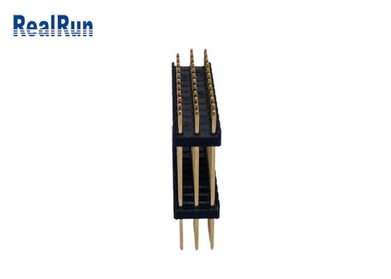 Pin de la rangée 36 du connecteur plaqué par or H2.5mm trois d'IMMERSION de 3.0Amp PBT