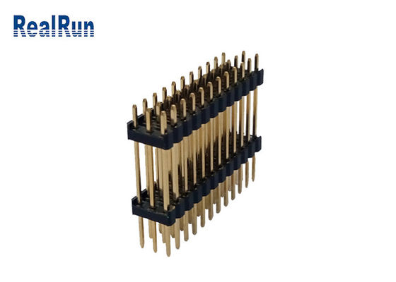 Pin de la rangée 36 du connecteur plaqué par or H2.5mm trois d'IMMERSION de 3.0Amp PBT