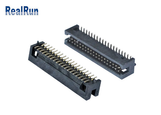 Pin 2*19 UL94V-0 à angle droit de double rangée d'en-tête de boîte de SMT de lancement de PA6T 1.27mm