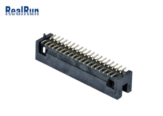 Pin 2*19 UL94V-0 à angle droit de double rangée d'en-tête de boîte de SMT de lancement de PA6T 1.27mm