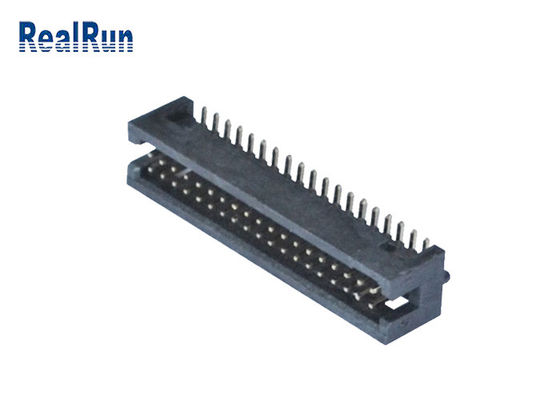 Pin 2*19 UL94V-0 à angle droit de double rangée d'en-tête de boîte de SMT de lancement de PA6T 1.27mm