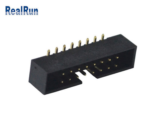 Double plastique de noir de l'en-tête PA6T de boîte de SMT de rangée du lancement 2.0mm