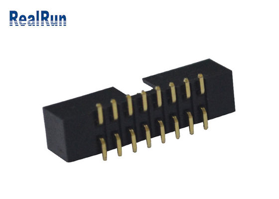 Double plastique de noir de l'en-tête PA6T de boîte de SMT de rangée du lancement 2.0mm