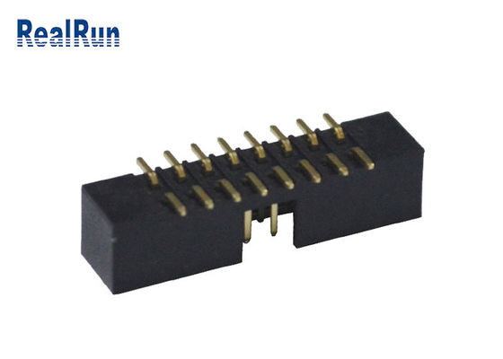 Double plastique de noir de l'en-tête PA6T de boîte de SMT de rangée du lancement 2.0mm