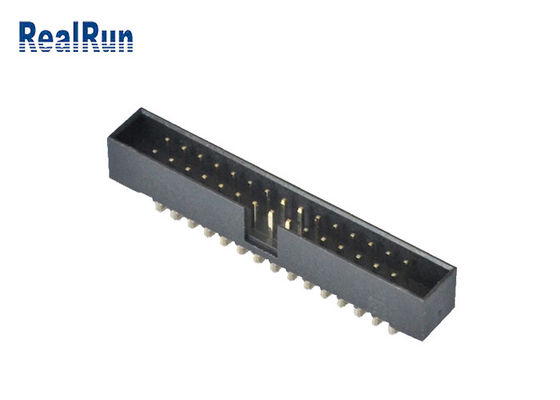 connecteur masculin de Pin IDC du connecteur 30 d'en-tête de boîte de la soudure PBT de 2.0mm 90 degrés